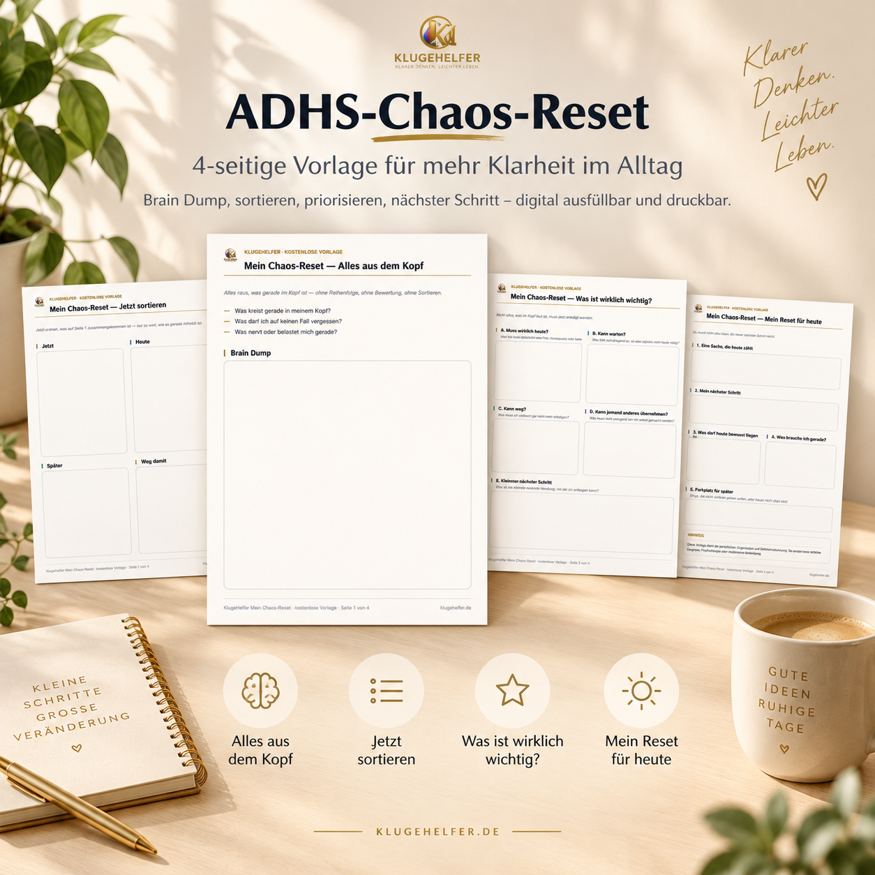 KlugeHelfer Mein Chaos-Reset als kostenlose ausfüllbare PDF