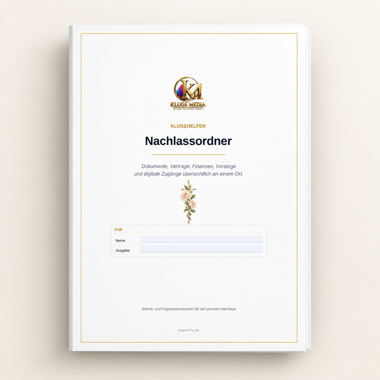 KlugeHelfer Nachlassordner als digitaler PDF-Ordner